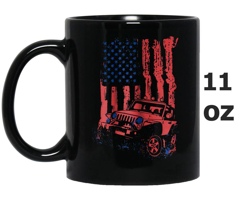 Off Road 4x4 Driving American Flag  For Jeep Drivers Mug OZ