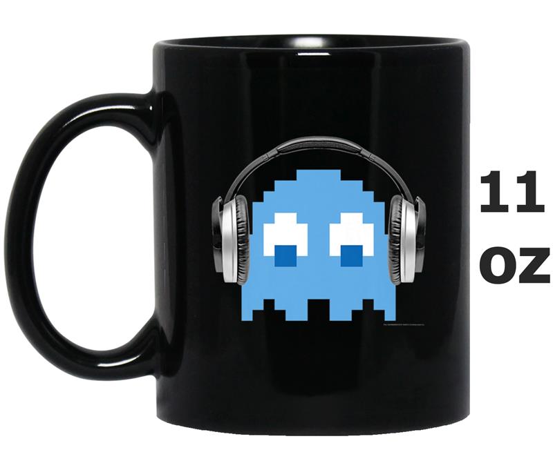 Pac-Man Blue Ghost With Headphones Premium Mug OZ