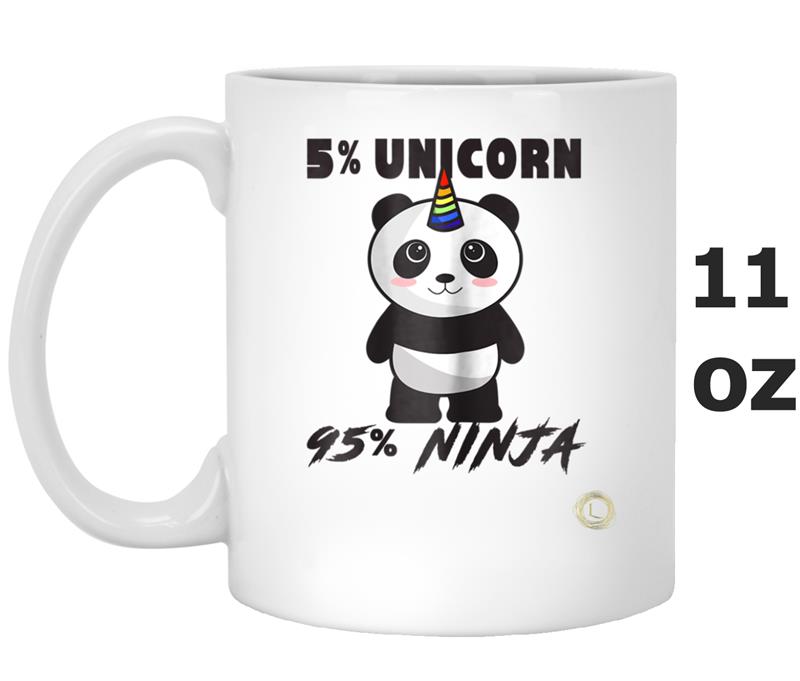 Panda Unicorn  Ninja Graphic Tee - Women Men Toddlers Mug OZ