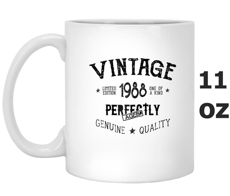 Peaktee 30th Birthday Born in 1988 Gift Short Sleeve Mug OZ