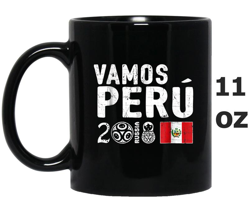 Peru Soccer Jersey  VAMOS Peru Distressed Mug OZ