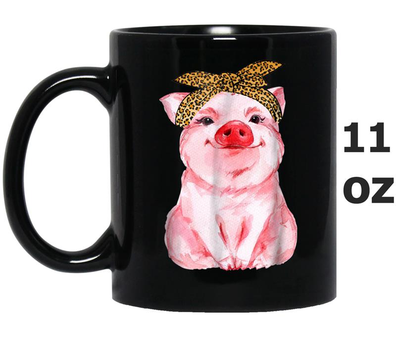 Pig Bandana cute  for Girl and Women. Gift Awesome Mug OZ