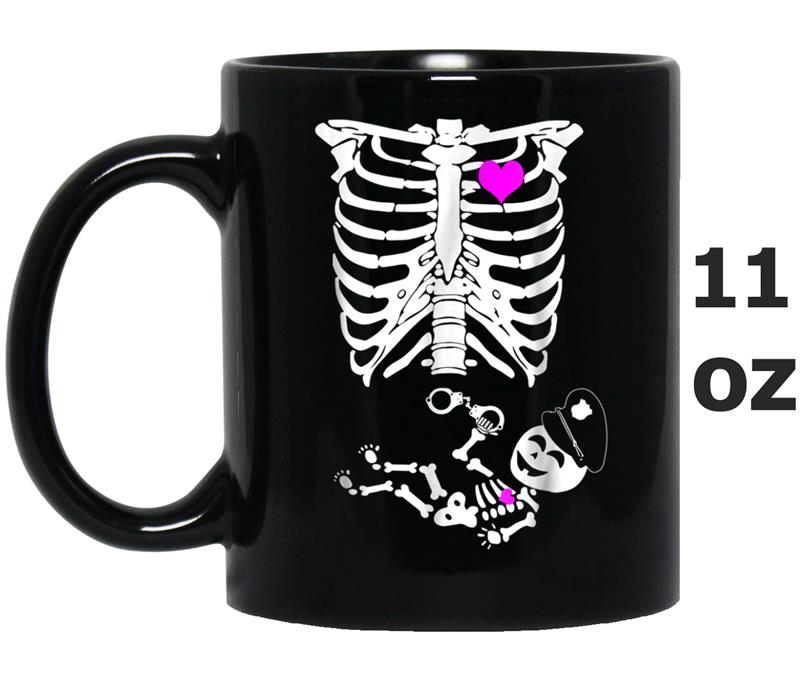 Police Baby Skeleton Pregnancy X-Ray Mug OZ