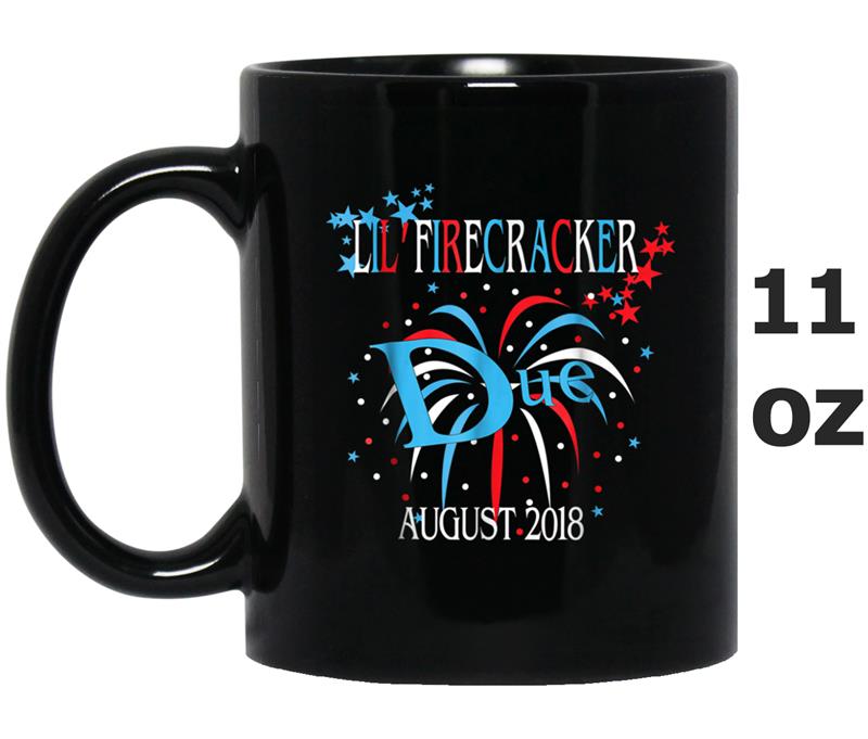 Pregnancy Announcemen August 2018 July 4th Mug OZ