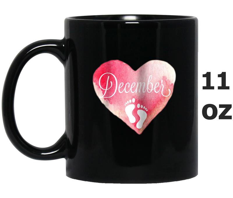 Pregnancy Announcemen with Heart Due December 2018 Mug OZ