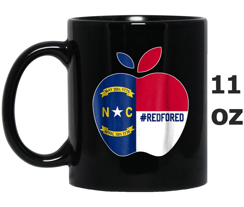 Red for Ed North Carolina  Apple Flag NC State Tee Mug OZ