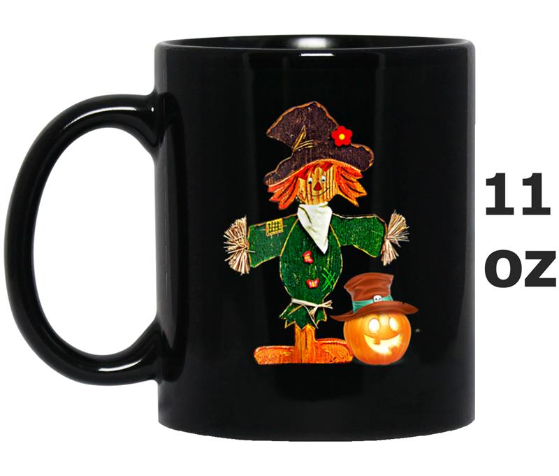 Scarecrow and Pumpkin  Great for Halloween too Mug OZ