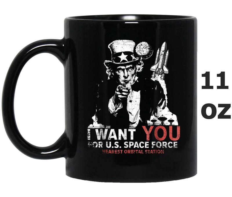 Space Force Vintage Trump Meme Parody  Distressed Mug OZ