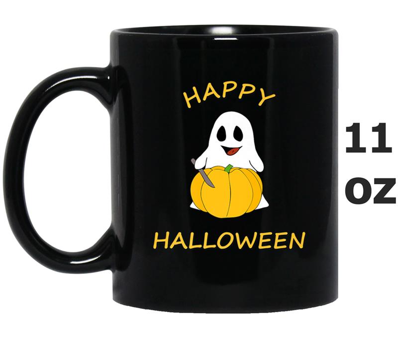 Spooky Halloween Ghost Carving Pumpkin  for Women Mug OZ