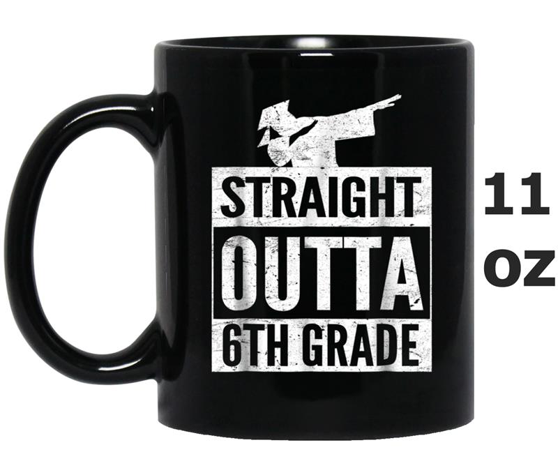 Straight Outta 6th Grade Dabbing Tee GRADE 2018 Funny Mug OZ