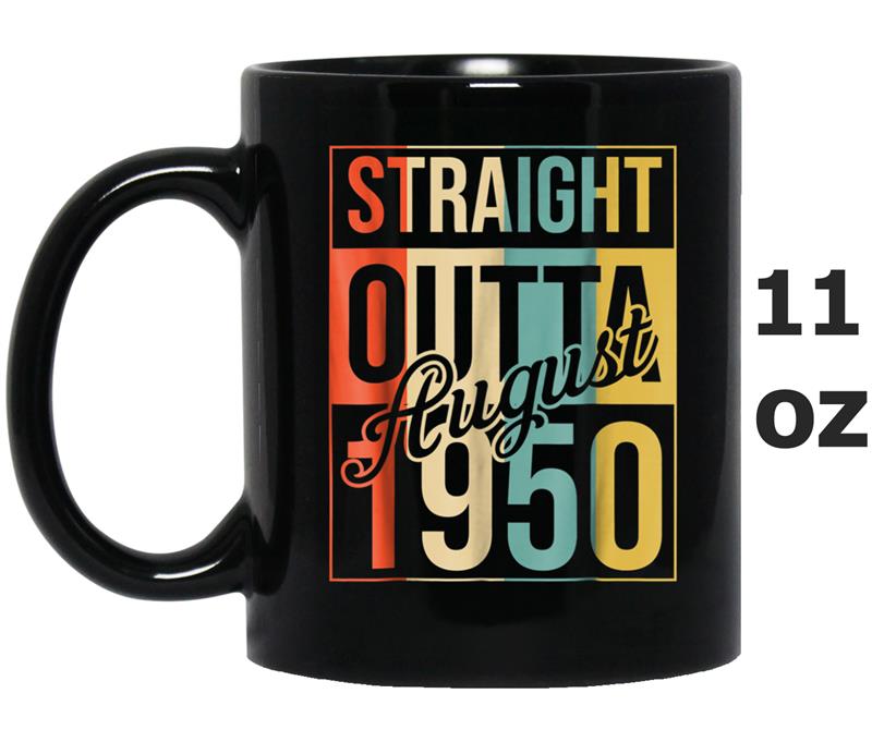 Straight Outta Retro August 1950 68th Birthday Gift 68 years Mug OZ