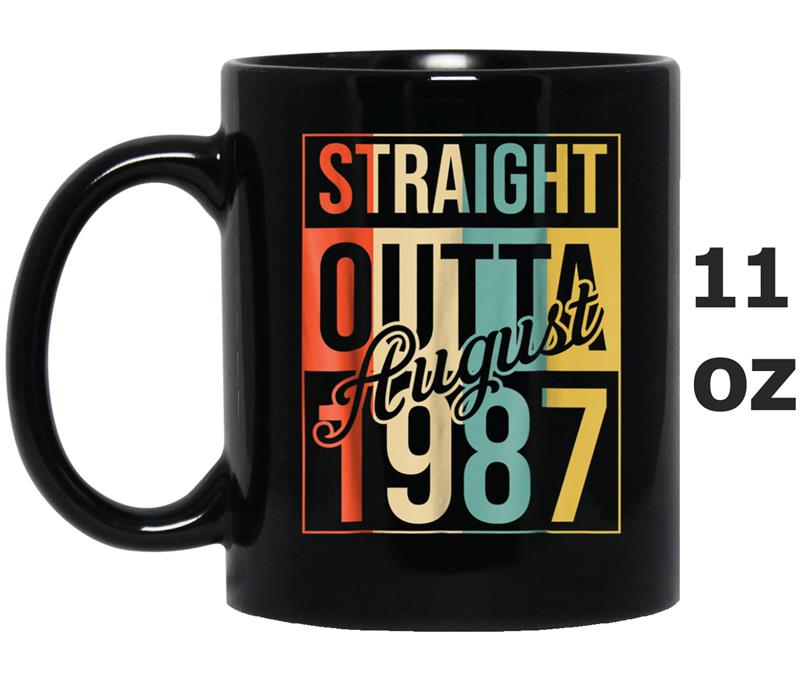 Straight Outta Retro August 1987 31st Birthday Gift 31 years Mug OZ