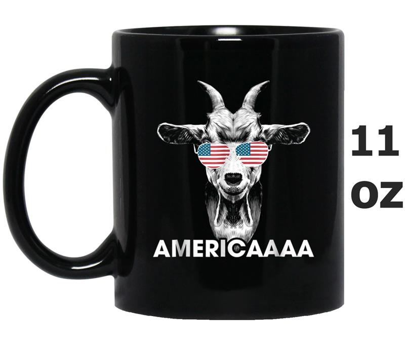 Sunglasses Goat America 4th of July Funny  Patriotic Mug OZ