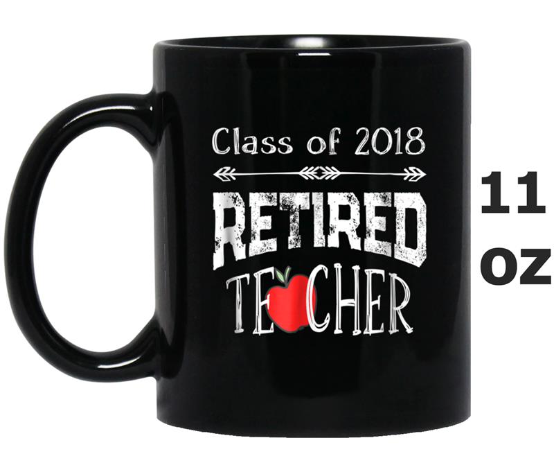 Teacher Retiremen Gift Apple Retire Class 2018 Mug OZ