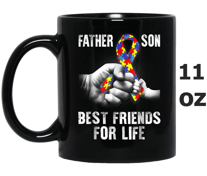 The Autism Awareness  Dad And Son Best Friends For Life Mug OZ