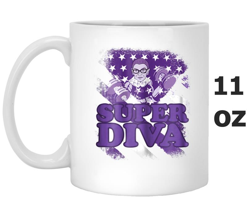 The Super Diva  RBG Wears In Workout Video Mug OZ