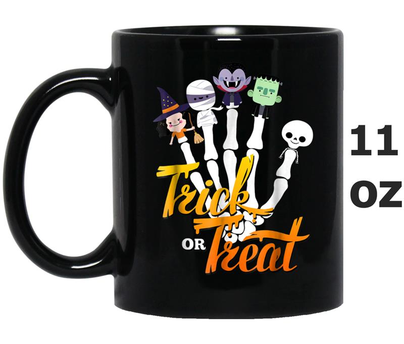 Trick Or Treat Halloween  Witch Zombies Mummy Mug OZ