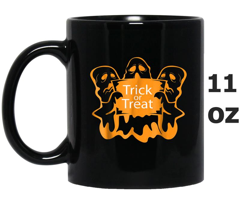 Trick or treat Halloween  With Spiders, pumpkin,Witch Mug OZ