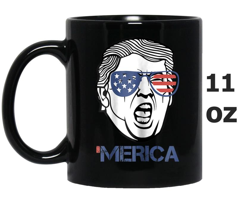 Trump Merica  4th of July Murica 'Merica Gifts Mug OZ