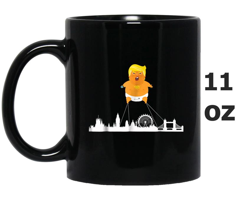 Trump with Baby Blimp London Funny Mug OZ