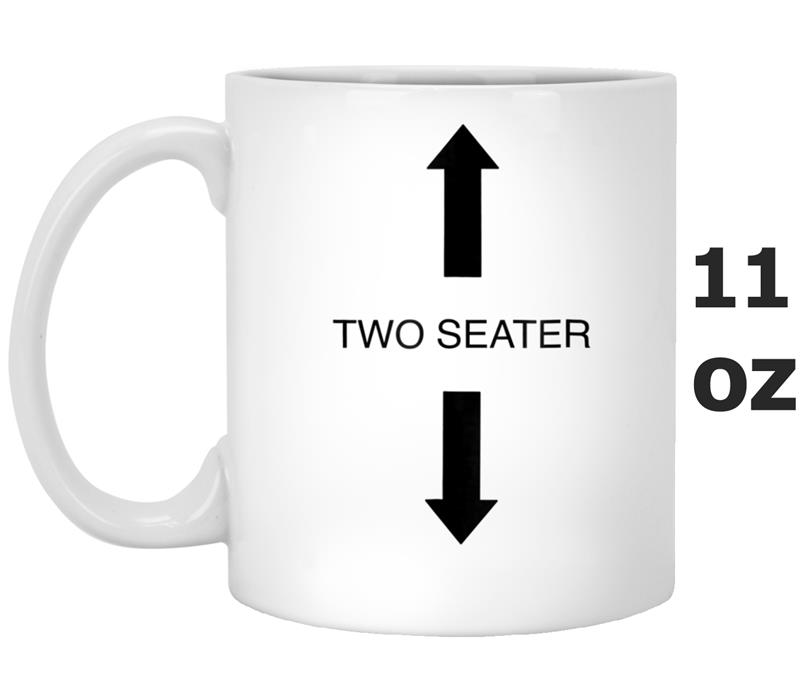 Two Seater Arrow Funny Novelty   Gift Mug OZ