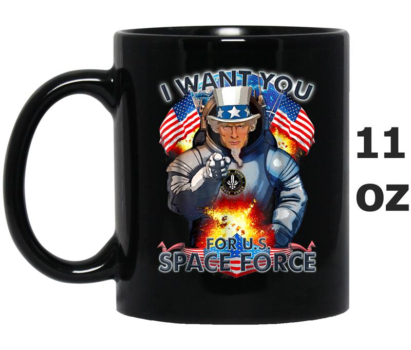 Uncle Sam I Want You For Space Force Tee Mug OZ