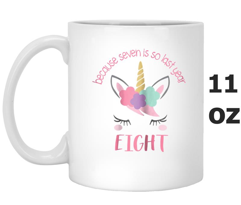 Unicorn 8th Birthday Girl , Birthday  8 Mug OZ