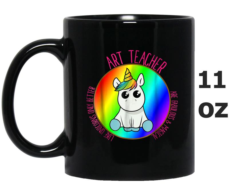 Unicorn Art Teacher Funny Mug OZ