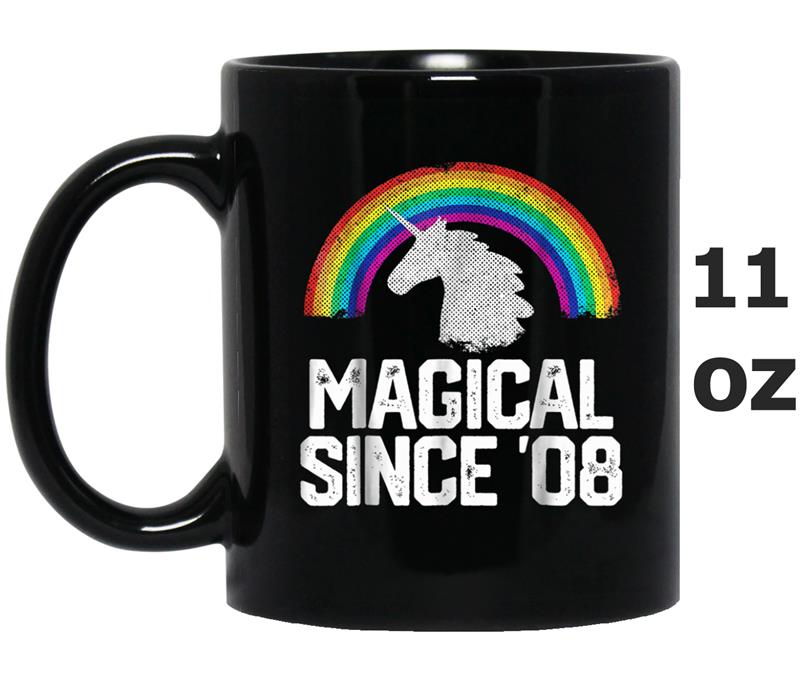 Unicorn Rainbow 2008 10 Year Old 10th Birthday  Gift Mug OZ