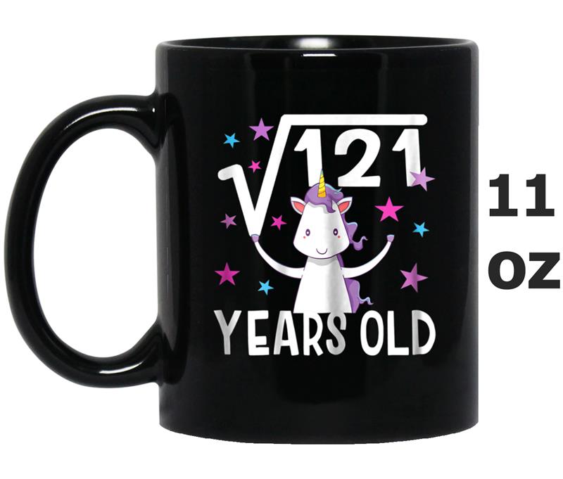 Unicorn Square Root 121 11 years 11th Birthday  girl Mug OZ