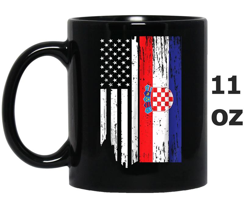 US American Croatian Flag  - USA Hrvatska Mug OZ