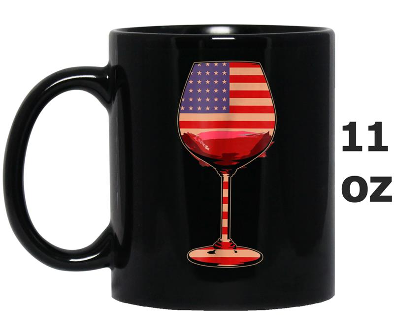 USA Flag Champagne Wine Cup  4th of July 2018 Mug OZ