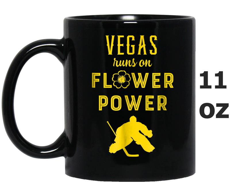 Vegas Runs On Flower Power Men Women Kids Champs Mug OZ