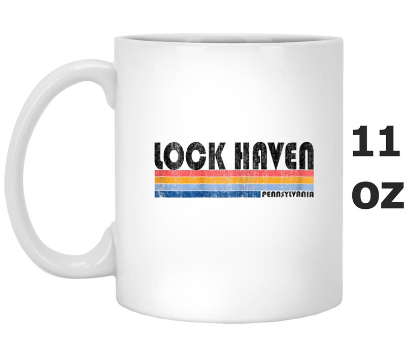 Vintage 1980s Style Lock Haven PA Mug OZ