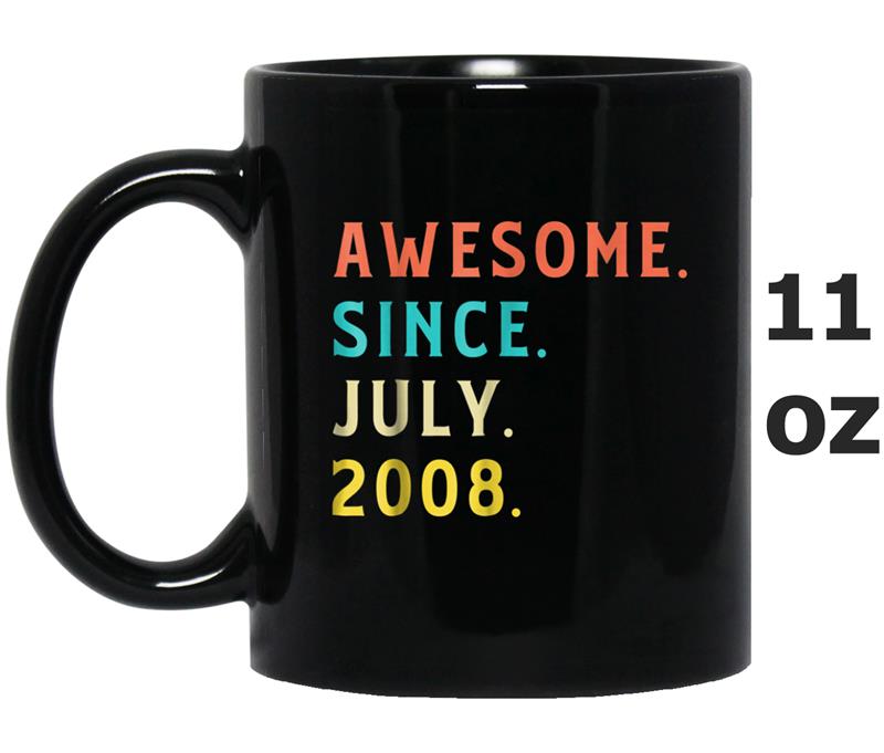 Vintage Awesome Since July 2008  Fun 10th Birthday Gift Mug OZ