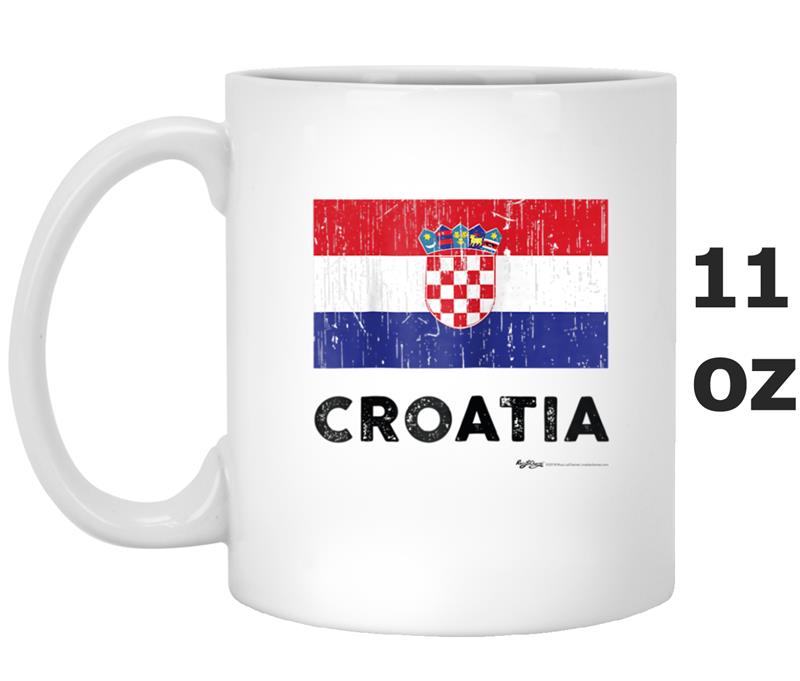 Vintage Croatia Flag Mug OZ