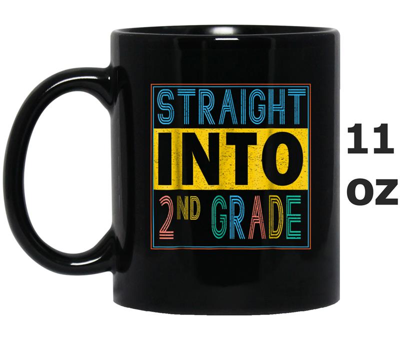 Vintage STRAIGHT INTO 2nd Second Grade Back to School Mug OZ