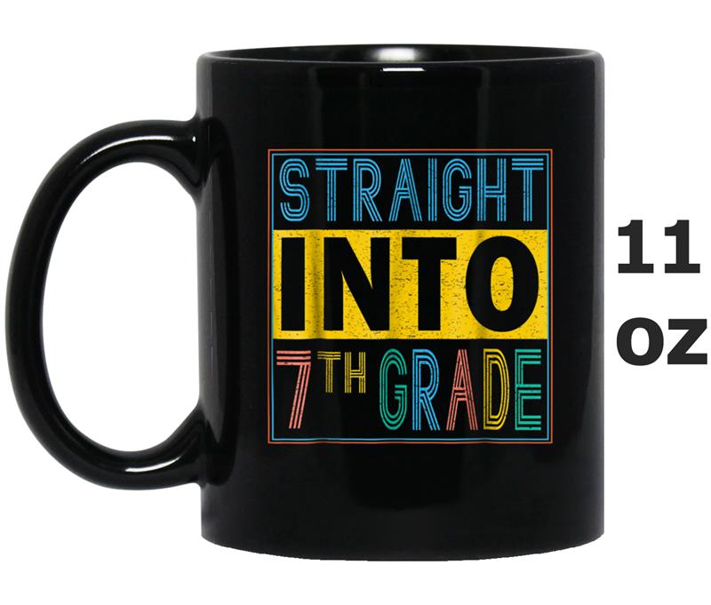 Vintage STRAIGHT INTO 7th Seventh Grade Back to School Mug OZ