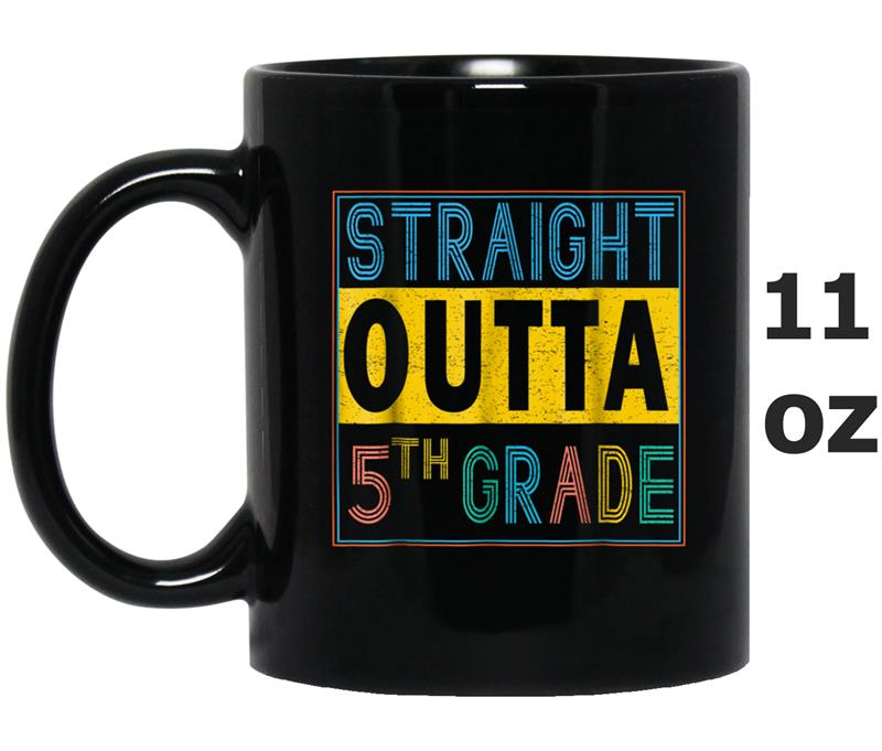 Vintage STRAIGHT OUTTA 5th Grade 2018 Graduation  Gift Mug OZ