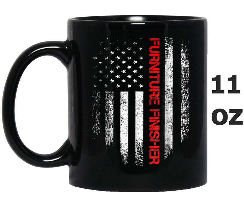 Vintage USA Furniture Finisher American Flag Patriotic Mug OZ