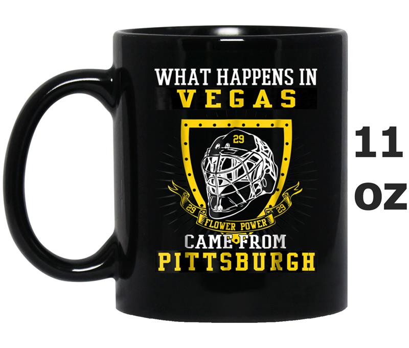 What Happens In Vegas Flower Power Came From Pittsburgh Mug OZ