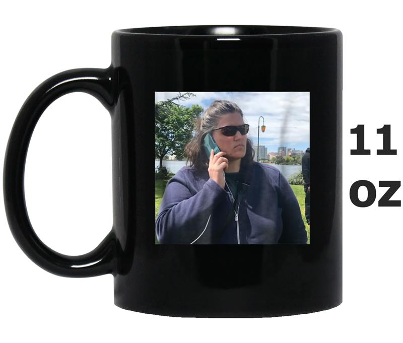 White Lady Calling Cops Mug OZ