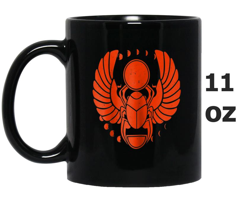 Winged Egyptian Scarab Beetle Mug OZ