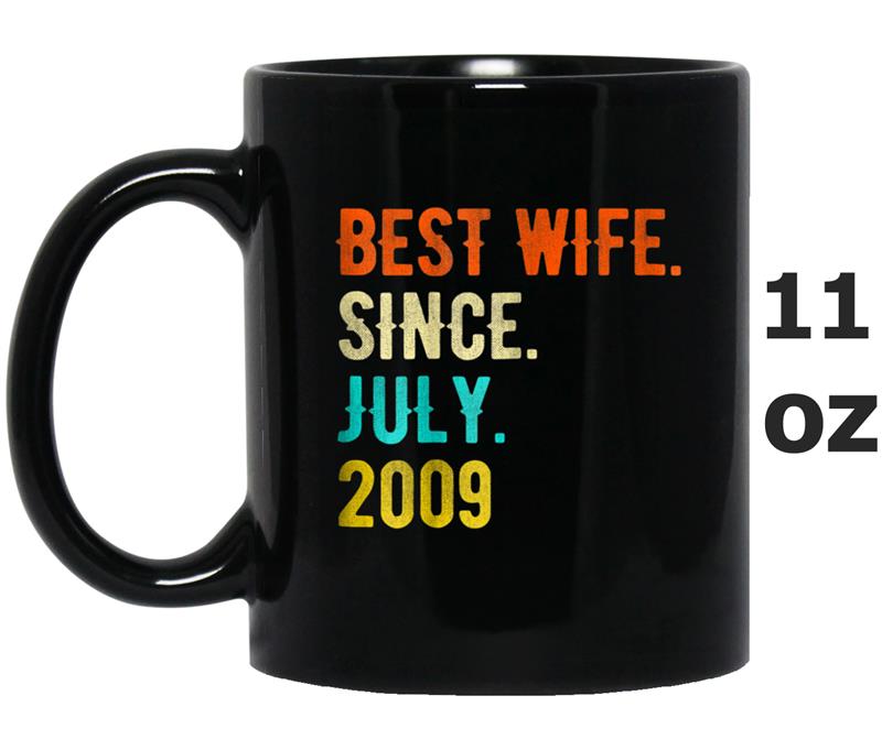 Womens Best Wife Since July 2009 9th Wedding Anniversary Gifts Mug OZ
