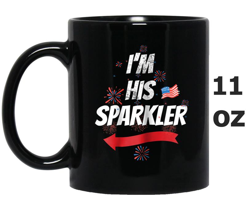 Womens His and hers matching 4th of July  Im his Sparkler Mug OZ