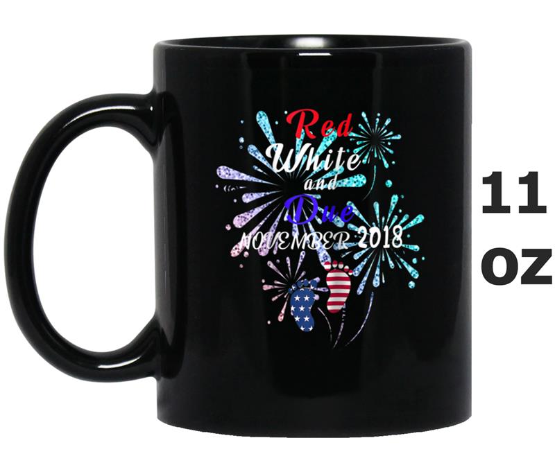 Womens Red white and due november 2018 Mug OZ