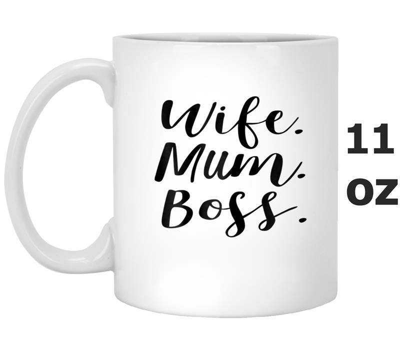 Womens Wife Mum Boss'   Funny Mum, Mummy Gift Mug OZ