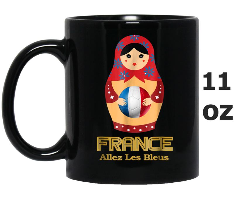 World Soccer 2018 Team France Flag Matryoshka Cup Mug OZ