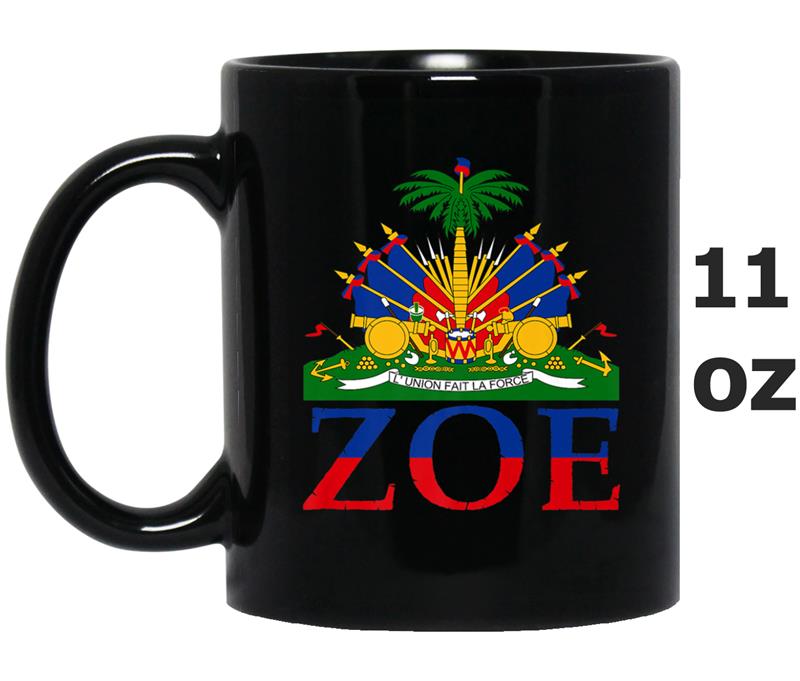 Zoe   Cute Haiti Honored Flag Day  Gift Mug OZ