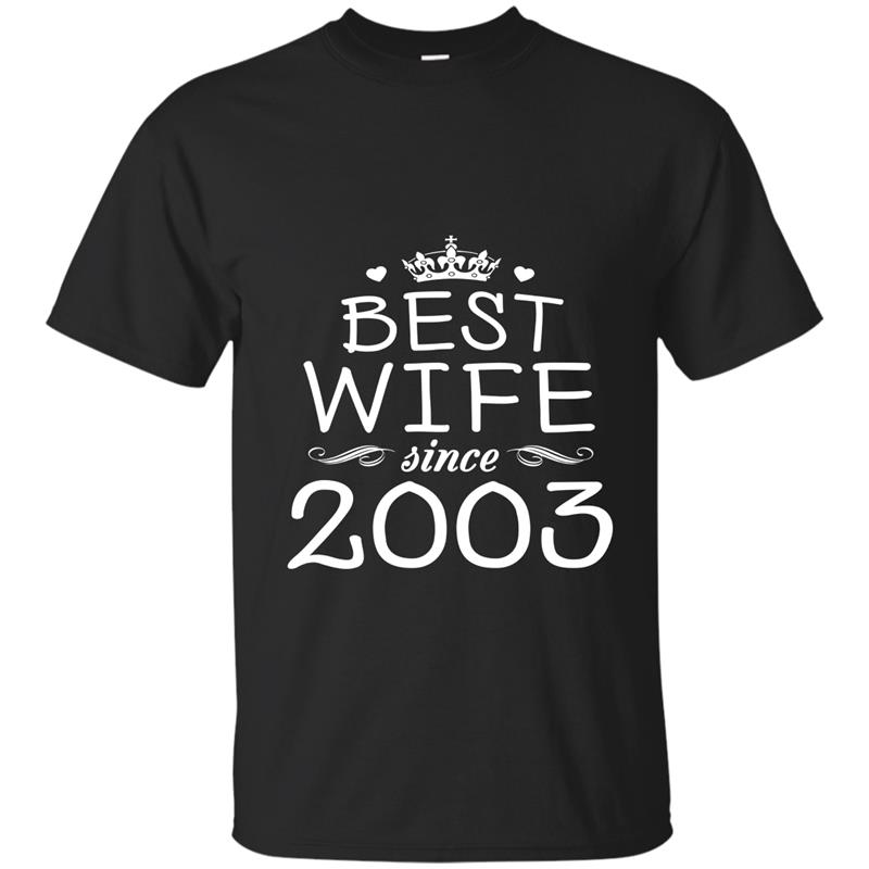 14th Wedding Anniversary Gift Ideas For Her-Wife Since 2003 T-shirt-mt